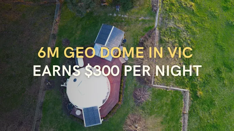 6m geo dome build in rural Victoria