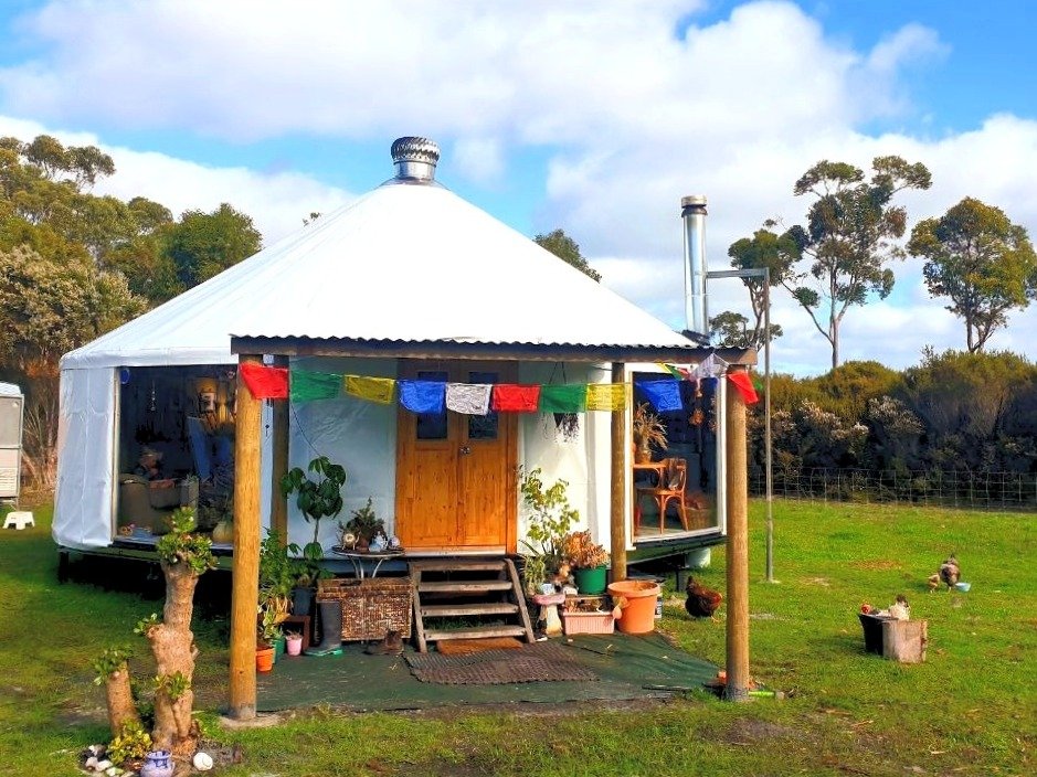 A Yurt in a farm setting Australia