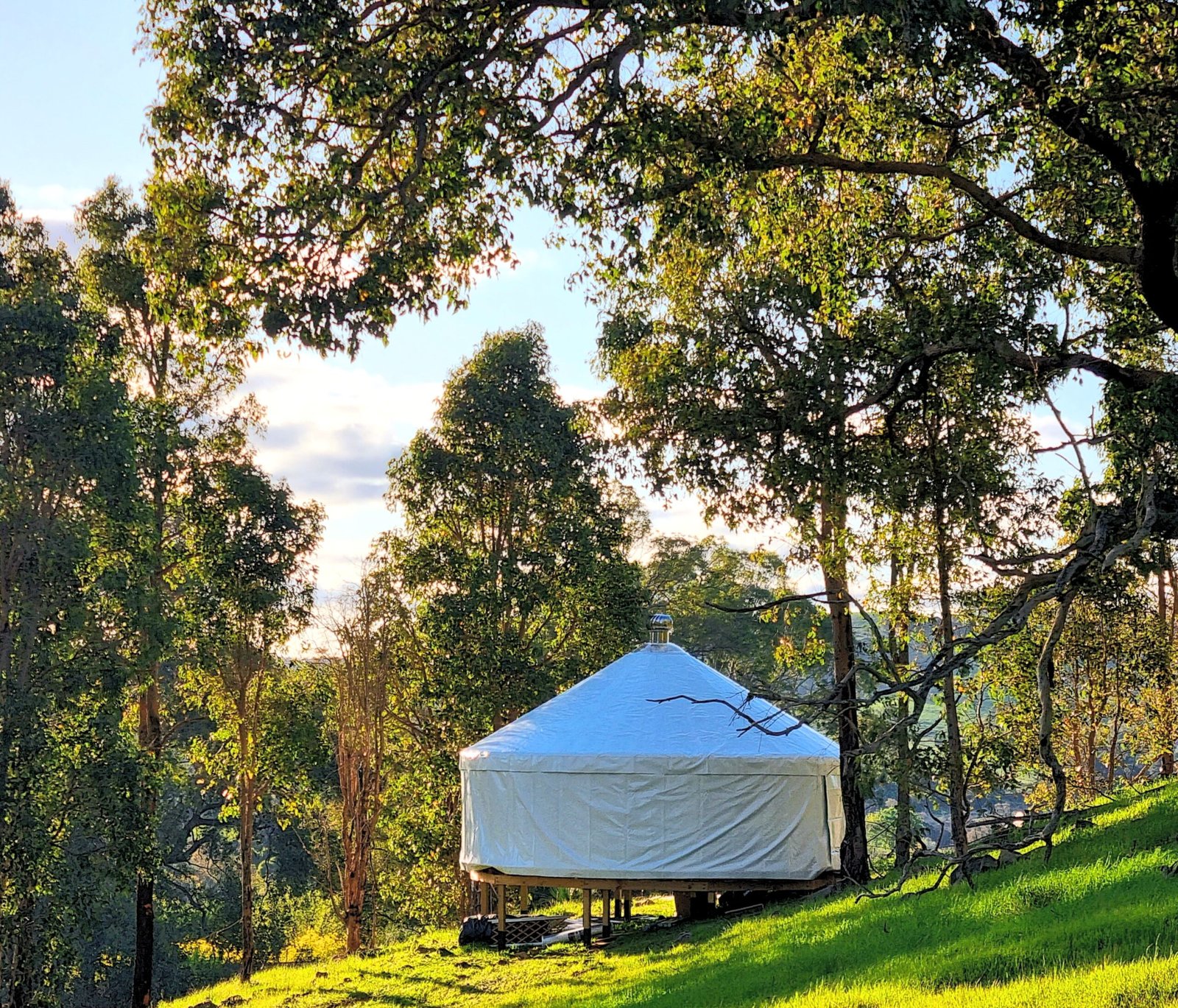 A yurt on a hill in Western Australia