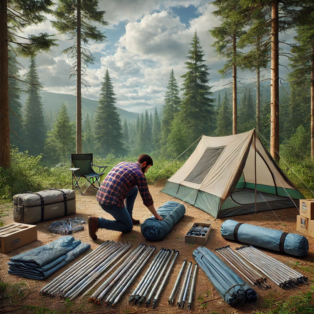 how to set up a tent